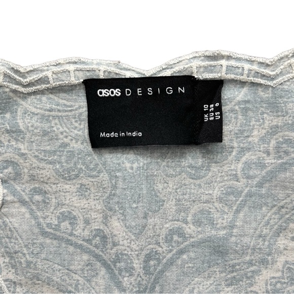 ASOS- Sold Out Cutwork Button Through Dress in paisley floral print - Size 6 - Picture 11 of 11